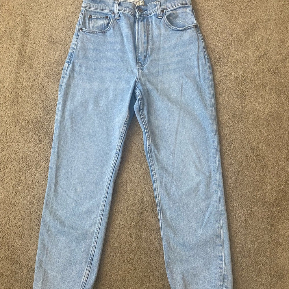 Abercrombie Button Fly Ankle Straight   Women’s High-Rise Jeans Size 6